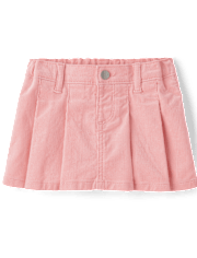 Toddler Girls Pleated Corduroy Skort