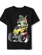 Boys Dino Monster Truck Graphic Tee