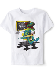 Camiseta con estampado de dinosaurio para niños