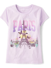 Girls Paris Graphic Tee