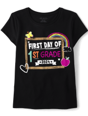 Niña Primer Dia De 1er Grado Camisetas estampadas