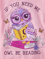 Girls Owl Be Reading Graphic Tee