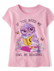 Girls Owl Be Reading Graphic Tee