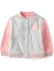 Toddler Girls Varsity Bomber Jacket