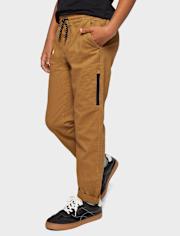 Boys Roll Cuff Pull On Pants