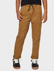 Boys Roll Cuff Pull On Pants