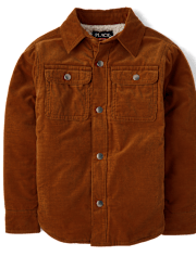 Boys Corduroy Sherpa Lined Shacket