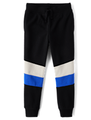 Boys Colorblock Fleece Jogger Pants