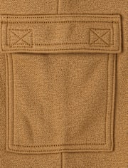 Pantalones jogger tipo cargo de polar para niños