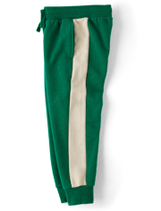 Pantalones jogger de polar con rayas laterales para niños