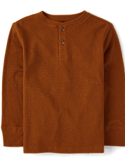 Boys Thermal Henley Top