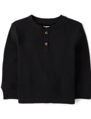 Camiseta térmica Henley para bebés y niños pequeños