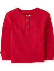 Camiseta térmica Henley para bebés y niños pequeños