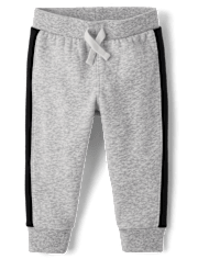 Baby And Toddler Boys Side Stripe Fleece Jogger Pants