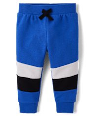 Baby And Toddler Boys Colorblock Premium Fleece Jogger Pants