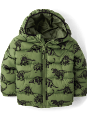 Toddler Boys Print Puffer Jacket