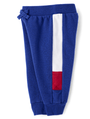 Baby And Toddler Boys Colorblock Premium Fleece 2-Piece Outfit Set