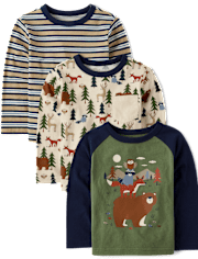 Baby And Toddler Boys Animal Top 3-Pack