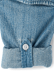 Baby And Toddler Boys Chambray Button Up Shirt