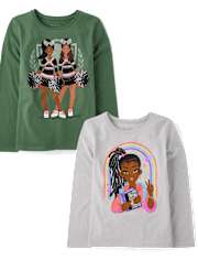 Girls School Graphic Tee 2-Pack