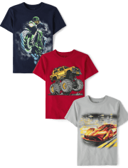 Boys Vehicle Graphic Tee 3-Pack