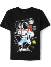 Boys School Astronaut Graphic Tee