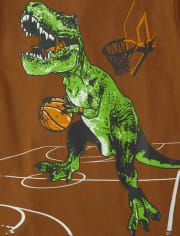 Boys Dino Basketball Graphic Tee