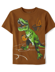 Boys Dino Basketball Graphic Tee