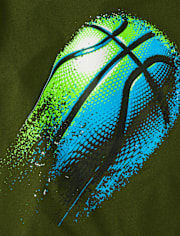 Camiseta con gráfico de baloncesto para niño