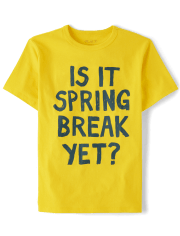 Camiseta estampada de vacaciones de primavera para niños