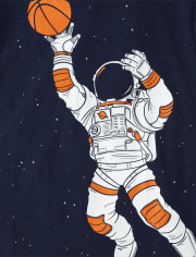 Boys Astronaut Basketball Graphic Tee