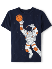 Boys Astronaut Basketball Graphic Tee