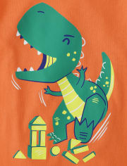 Baby And Toddler Boys Dino Blocks Graphic Tee