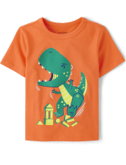 Baby And Toddler Boys Dino Blocks Graphic Tee