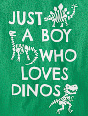 Baby And Toddler Boys Love Dinos Graphic Tee
