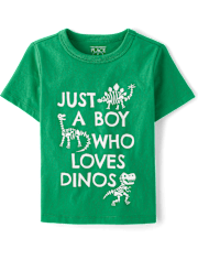Baby And Toddler Boys Love Dinos Graphic Tee