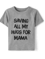 Camiseta con estampado de abrazos para mamá para bebés y niños pequeños
