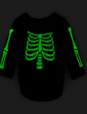 Unisex Baby Matching Family Glow Skeleton Graphic Bodysuit