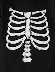 Unisex Baby Matching Family Glow Skeleton Graphic Bodysuit