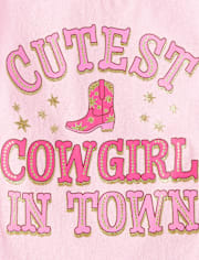 Baby And Toddler Girls Cutest Cowgirl Graphic Tee