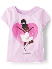 Baby And Toddler Girls Ballerina Graphic Tee