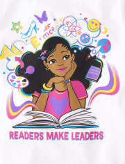Camiseta gráfica Las lectoras hacen líderes para niñas