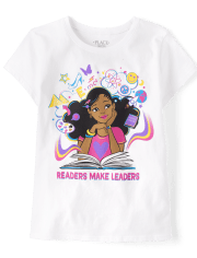 Camiseta gráfica Las lectoras hacen líderes para niñas