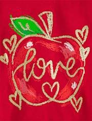 Girls Love Apple Graphic Tee