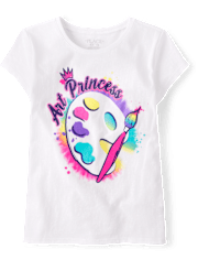 Girls Art Princess Graphic Tee