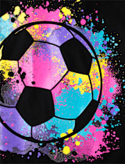 Girls Soccer Ball Graphic Tee