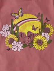 Camiseta con gráfico del desierto para niñas