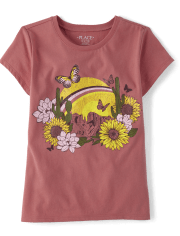 Camiseta con gráfico del desierto para niñas