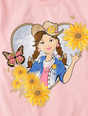Camiseta con gráfico Western Girl para niñas