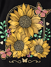 Girls Sunflower Graphic Tee